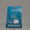 Samsung EVO Select microSDMemory Card + Adapter, 512GB microSDXC, Up-to 160 MB/s, 4K UHD, UHS-I, C10, U3, V30, A2, for Mobile Phone, Smartphones, Nintendo-Switch, and Tablets (MB-ME512SA/AM)