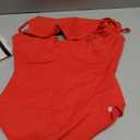 Popilush Corset Bodysuit for Women Tummy Control Shapewear Cowl Neck Tops Thong Bodysuits Concert Outfits (Medium, Red)