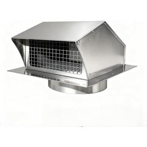 8 Inch Dryer Roof Vent, Stainless Steel Roof Exhaust Vent Cap with Backdraft Damper, Weatherproof Removable Rooftop Vent Cover for Dryer Vent, Bathroom Exhaust Fan and Attic Ventilation, Silver