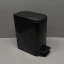 TIPGO Slim Bathroom Can with Lid Soft Close, Step Pedal, 6 Liter / 1.6 Gallon Stainless Steel Bin, Small Garbage Cans for Bedroom, Office, Kitchen (Matte Black)