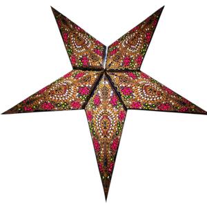 Lantern Lampshade Paper Star Light Shades Large 60cm Hanging Decorations for Christmas Wedding Home Decoration Birthday Party Foldable 5 Pointed Star (Blue, Yellow)