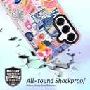 for Samsung Galaxy S23 CaseY2K Citrus Coastal Vintage Style Military-Grade Drop Protection TPU Camera Protection for Women Girls (BuleArt)