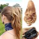 DAXSRXI Claw Clip Ponytail Extension, Clip in Ponytail, 14 Inch, P30A/27