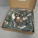 24 Inch Winter Wreaths for Front Door Outside, Outdoor Winter Wreath with White Owl,Pine Cones,Cedar and White Berries,Artificial Snowy Winter Hanging Decorations for Home Wall Firplace Decor