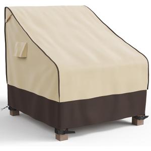 MR. COVER Patio Chair Cover Waterproof, UV Resistant Outdoor Lawn Patio Furniture Protective Cover, Heavy Duty Oxford Cloth Windproof Garden Lounge Deep Seat Cover Fits up to 33"W x 40"D x 35"H