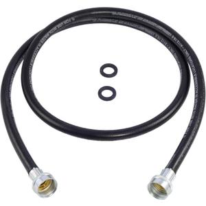 Eastman Washing Machine Drain Hose, 3/4 Inch FHT Connection, 5 Foot Black Rubber, 60323N