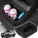 Canvcle Rear Center Console Organizer for 2024-2025 2026 Toyota Land Cruiser LC250 5-Seat Accessories, Rear Seat Organizer Insert Tray, Rear Aisle Storage Box Under Air Vent Tray Silicone Material