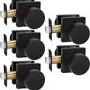 goldenwarm Privacy Black Interior Door Knobs, Zinc-Alloy Heavy Duty Interior Door Knobs Bedroom, Contemporary Door Knob Privacy, Matte Black Door Knob Interior for Bathroom(5 Pack)