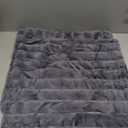 DEELAND Pack of 2,Double-Sided Faux Fur Plush Decorative Throw Pillow Covers Fuzzy Striped Soft Pillowcase Cushion Covers for Sofa Couch Bedroom, (Dark Grey)