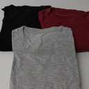 JMIERR Mens 3 Pack Cotton Hipster Hip Hop Longline Crewneck T-Shirt (Medium, A-black/Light Grey/Red)