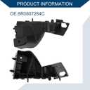 No.8R0807284C Bumper Support Bracket for Audi Q5 2009-2017 / Right Side Front Bumper Retainer Bracket Hold Mount/Durable ABS / 1 Pc Black