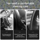 DAORJWL Car Steering Wheel Cover, Anti-Slip Breathable Elastic Neoprene 15 Inch Car Steering Wheel Protector for Women and Men,for Cars, SUVs Cute Daisy Painting