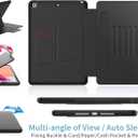 SEYMAC stock Case for iPad 9th/8th/7th Generation 10.2'', Strong Magnetic Auto Sleep Shockproof Case with Absorbing Multi-Angles Stand, Pen Holder, Card Slot (Black)