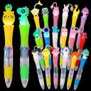 CZWZ 20Pcs Multicolor Pens in One 4-in-1 Cute Pens Bulk for Kids, Ballpoint Pen for Birthdays and Children's Parties, Fun Gifts Assorted Ink Kawaii Pen(Style-2)