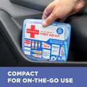 BAND-AID Brand Travel Ready Portable Emergency First Aid Kit for Minor Wound Care, Perfect for Home, Car, Travel, Camping Essentials & Outdoor Emergency Kit, 80 Pieces, EXP: 2026-03-31