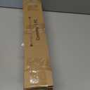 Ceramic Black Curtain Rods for Windows 28 to 48 Inches Adjustable Length Heavy Duty 1" Diameter Window Curtain Rod with Modern Leaf Pattern Decorative Finials for Bedroom Kitchen Living Room