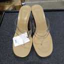 VINYL STRAP WEDGE SANDAL, 8, NUDE