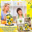 Shellwei 2 Pcs Lemon Paper Towel Holder with Round Base Lemon Bathroom Kitchen Decor Summer Yellow Rustic Napkin Holder Set for Tables Home Bathroom Kitchen Countertop Accessories Party Favor Gifts