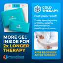 PhysioNatural Foot & Ankle Ice Wrap with 2 Cold Gel Packs  Great for Sprained Ankle, Achilles Tendon Injuries, Plantar Fasciitis, Bursitis & Sore Feet  Cold Therapy Pain Relief (XS-XL)