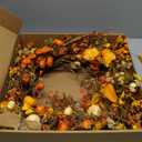 Fall Wreaths for Front Door 20 Inches Autumn Door Wreaths Harvest Wreath Pumpkin Wreath with Orange Jasmine for Thanksgiving Farmhouse Indoors Wall Porch Window Home Celebration