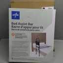 Medline Bed Assist Bar with Storage Pocket, Height Adjustable Bed Rail for Elderly Adults, Assistance for Getting In and Out of Bed at Home