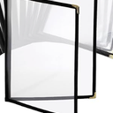 Clear Restaurant Menu Covers, Letter Size Holders with Double Panels, Metal Corners (8.5 x 11 in) (4)