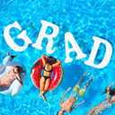 Large Grad Prom 2025 Floating Letters 20 x 15 Inch Pool EVA Foam Letters 2025 Graduation Pool Party Decorations Congrats Grad Party Decor