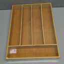 Silverware Organizer Kitchen Drawer Organizer Utensil Organizer Bamboo Silverware Holder Cutlery Organizer in Drawer Flatware Organizer Tray(5 slots, Natural)