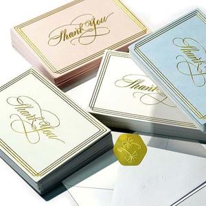 ukee's Elegant Best Wishes Cards, Gold Foil, 100 Cards with Envelopes