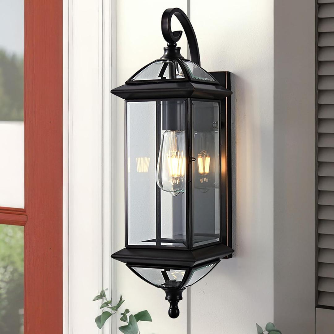 20Inch Oil Rubbed Bronze Outdoor Wall Lights Copper Exterior Light Fixture Waterproof Lantern Wall Mounted Porch Light Outside Garage Patio Wall Sconces