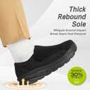 Men's Orthopedic Diabetic Extra Wide Walking Loafers: Lightweight Adjustable Fit Plantar Fasciitis Hammer Toes Tennis Shoes, Comfortable Casual Arch Support Outside Leather Dress Shoes Black Size 9