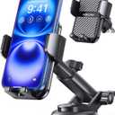 3-in-1 Car Phone Holder [122+LBS Strongest Suction & Stable Clamp Arm] 360 Adjustable Car Phone Mount, Cell Phone Holders for Your Car for Dashboard Vent, All Smartphones & Car Models (Black)