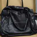 Women's Large Tote Bag 21L City Tote Bag Fall Purse with Zipper Women Vegan Leather Hobo Handbags with Strap