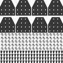 8pcs 2040 Corner Bracket T Shaped 12-Hole, 2040 Connector, 2040 Accessories for 2040 Extrusion Hardware Black