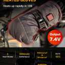 Heated Gloves for Men Women, Heated Motorcycle Gloves, Touchscreen, Waterproof Perfect for Motorcycle, Cycling, Skiing & Hiking, Outdoor Winter Sports, Medium