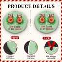 2 x Funny Reindeer Christmas Ornament - Stop Staring at My Reindeers Ornament, Adult Humor Xmas Tree Decoration - Deer Lovers Decor, Ideas Gift for Adults, Friends, Coworkers.