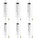 2 x Geiserailie 6 Packs Perfume Refill Tools Kit with Soft Plastic Tube Small Perfume Decanter Kit Extractor for Ink, Pen, Printer Filling, Refillable Liquid Dispensing and Measuring(Clear,10ml,20ml)