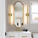 KAISITE Modern Vanity Light Gold Bathroom Light Fixture Over Mirror 32 inch Vanity Lighting Fixture Dimmable 5CCT LED Bar Vanity Light for Bathroom Restroom