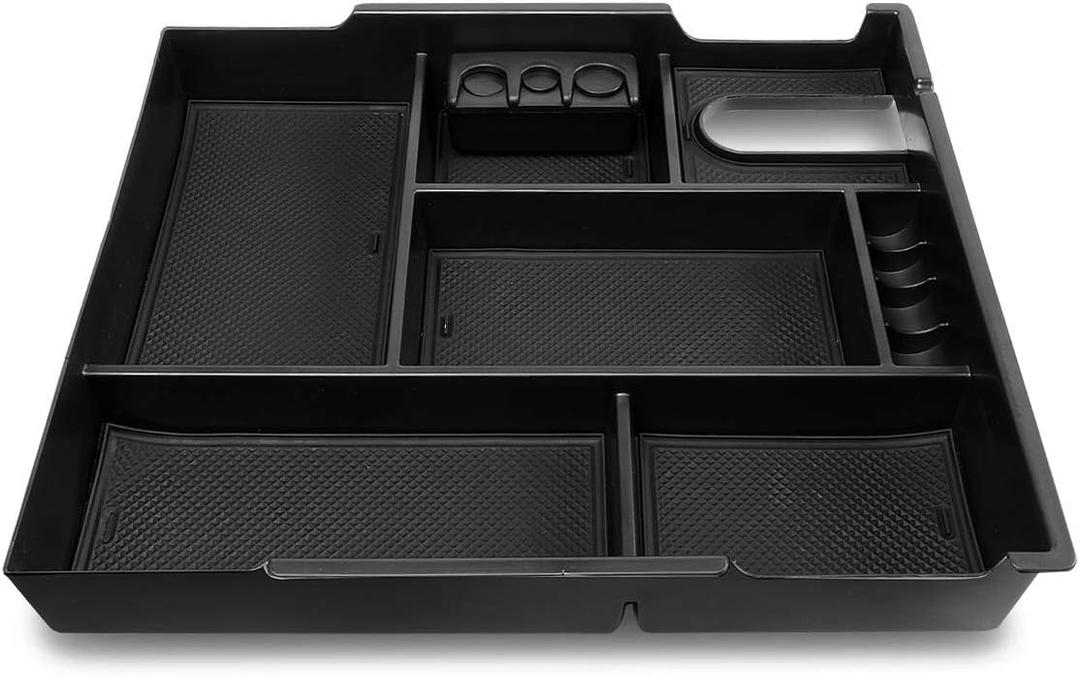 DNA MOTORING ZTL-Y-0019 Center Console Armrest Organizer Tray Compatible with 14-19 Tundra, Black