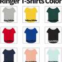Ringer Dog Shirt for Small and Large Dogs Cotton T-Shirts Soft Breathable Dog Shirts pet Clothes (Large, Navy/White)