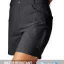 MAGCOMSEN Womens Hiking Cargo Shorts Golf Athletic Lightweight Water Resistant Shorts with Pockets for Summer 5 Inch (Gray, XL)