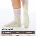 CS CELERSPORT Pilates Socks for Women, 4 Pairs Yoga Crew Non Slip Grip Socks for Barre Hospital Gym, Black+White+Pink, Medium (Pink, M)