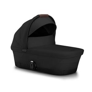 Cybex eGazelle/Gazelle S Cot Baby Bassinet - Easy-Carry Ergonomic Handle, Sun Canopy & Spacious, Cozy Interior, Compatible Gazelle S Stroller, Moon Black