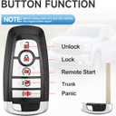 Smart Key Fob Replacement Fits for Ford Mustang 2017 2018 2019 2020 2021 2022 Fusion 2017-2021 Mustang Cobra 2019-2022 Proximity Keyless Entry Remote Control 902Mhz M3N-A2C93142600 M3N-A2C931426
