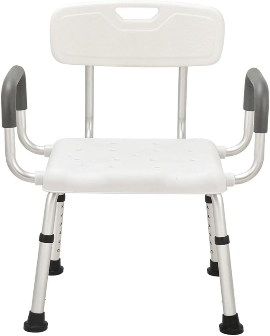 Urby Plus Size 24in Extra Wide Shower Seats for Adults with Arms & Back, Semi Pre-Assembled Bath Chairs for Seniors, or Big & Tall Person. 150kg Weight Capacity.
