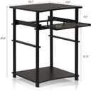 Furinno Home Computer Desk, Espresso/Black