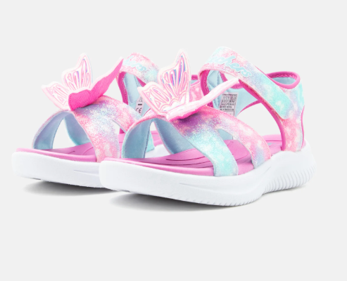 Skechers Magic Collection Lights Jumpsters Butterfly Brites, Pink Multi, 3