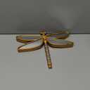 Decorative Golden Dragonfly Wall Mirror, Plastic Frame with Mirrored Wings (12.4 x 9.3 inches)