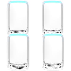 4Pack Plug In Air Ionizer for Home, Quiet Negative Ion Air Purifier with Compact Portable Design, Air Freshener for Bedroom, Bathroom, Kitchen, Office & Living Room (4)