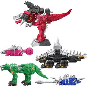 Power Rangers Dino Fury Megazord Mega Pack 5-Pack Zord Action Figure Toys for Kids Ages 4 and Up 